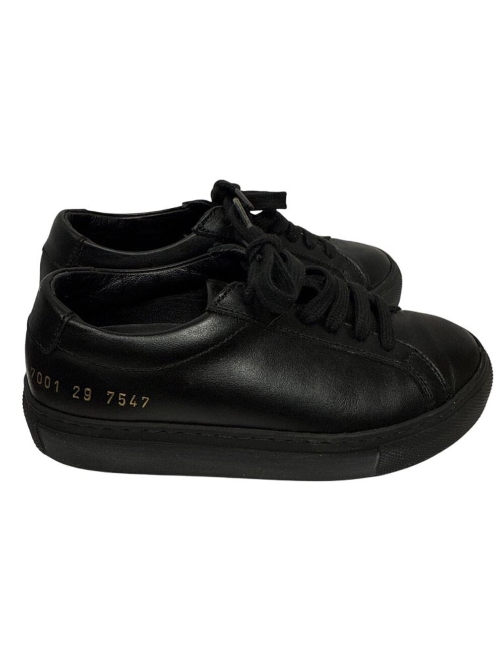 Common Projects Original Achilles Low Black Leather Sneakers Kids EU 29 Toddler